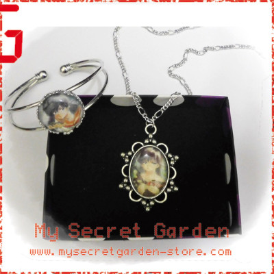 Kimagure Orange Road きまぐれオレンジ☆ロード Madoka Ayukawa Anime Cabochon Necklace and Bracelet Set Kimagure Orange Road きまぐれオレンジ☆ロード Madoka Ayukawa Anime Cabochon Necklace and Bracelet Set
